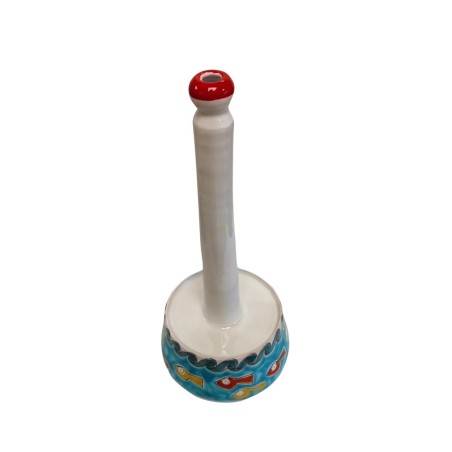 Porta rotolo da cucina Gadir ceramica siciliana de simone Porta rotolo da cucina Gadir ceramica siciliana de simone